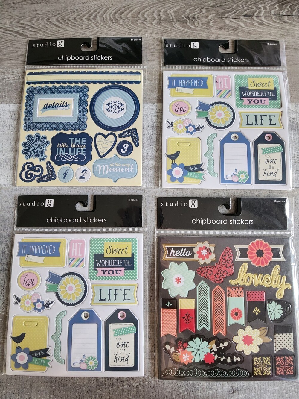 NEW Studio G Chipboard Stickers Tag Life Journey Journal Scrapbooking Retired 34